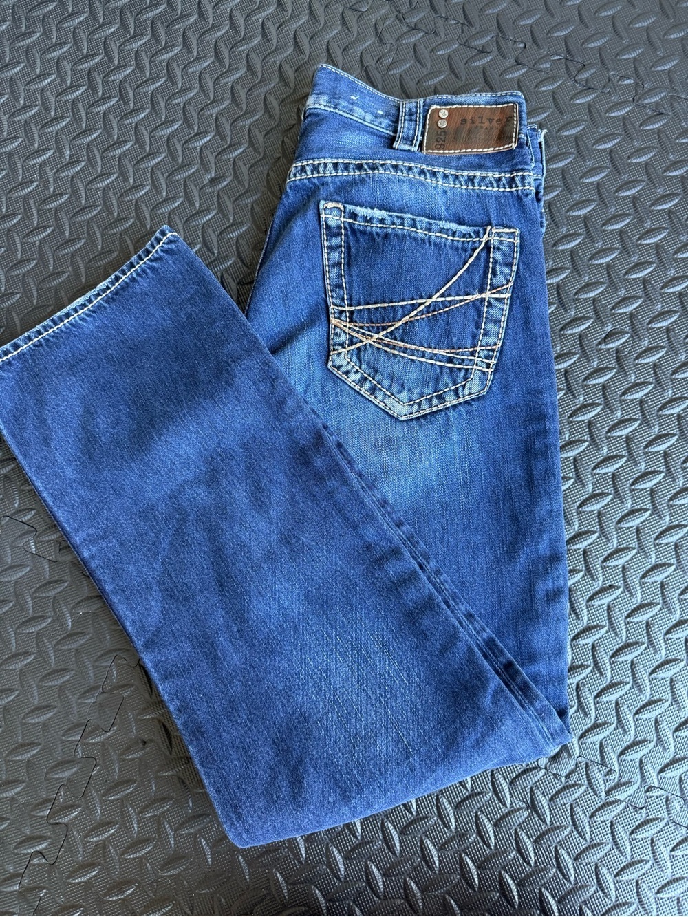 Silver High Waisted Bootcut Jeans